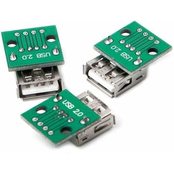 30 stk USB 2.0 hunnkontakt Dip 4p rett pluggadapter plugg er loddet Mo