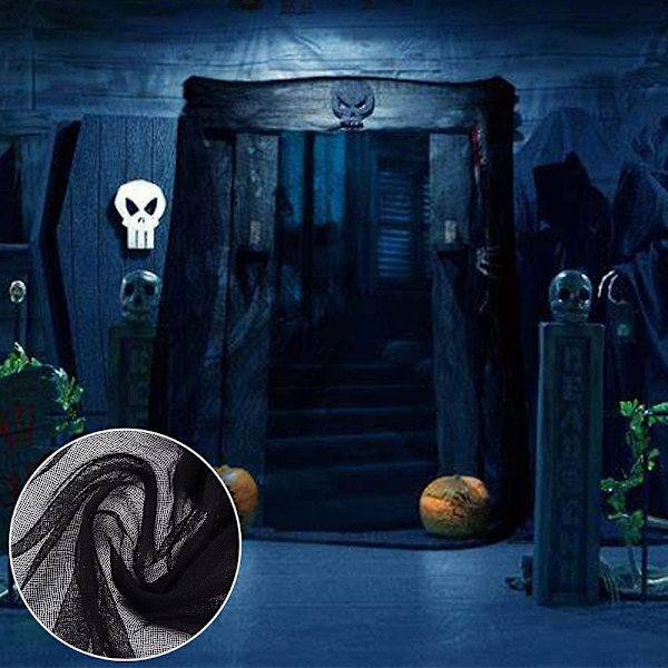 Juhlatarvikkeet ja -tarvikkeet Spooky Gauze Giant Decor Drape Oviaukko