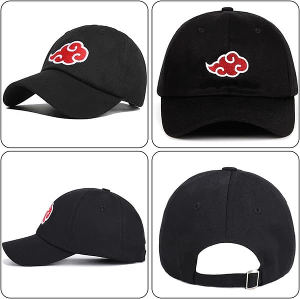 Cap Halskæde Uchiha Itachi Akatsuki Kostume Sort Mænd Kvinder Hat K
