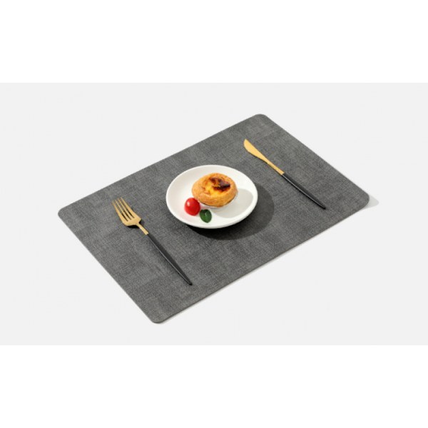 Pestävät muoviset tabletit: Kaksipuoliset pöytätabletit, 6 tabletin setti (tummanharmaa), lämmönkestävä ja liukumaton 43x30cm