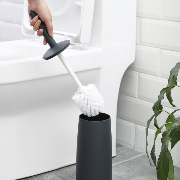 Toiletbørste Toiletsæt og Holder til Badeværelse - Sort
