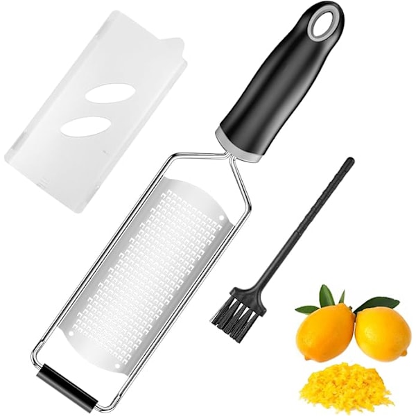Juustoraastin, ruostumattomasta teräksestä valmistettu sitrusraastin, parmesaaniraastin, sitrusraastin, keittiöraastin, konepesun kestävä, suojakannella, harjalla, inkiväärille, cho