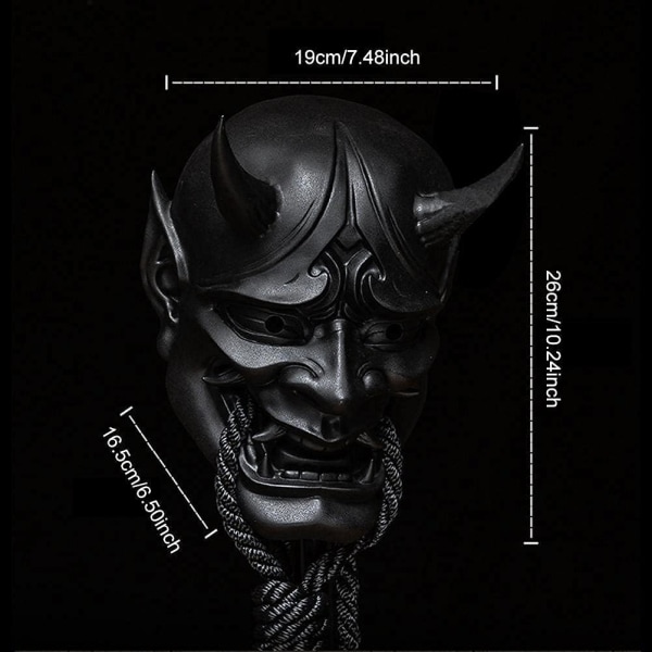 Japansk Samurai Mask Oni Demon Mask, Cosplay Mask Halloween Horr