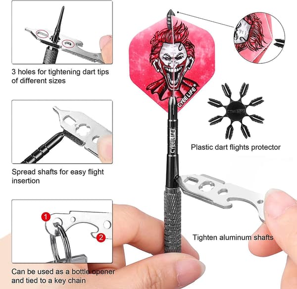 Darts Set Steel Tip Darts Tillbehör Stål Darts Set Metallspets Darts
