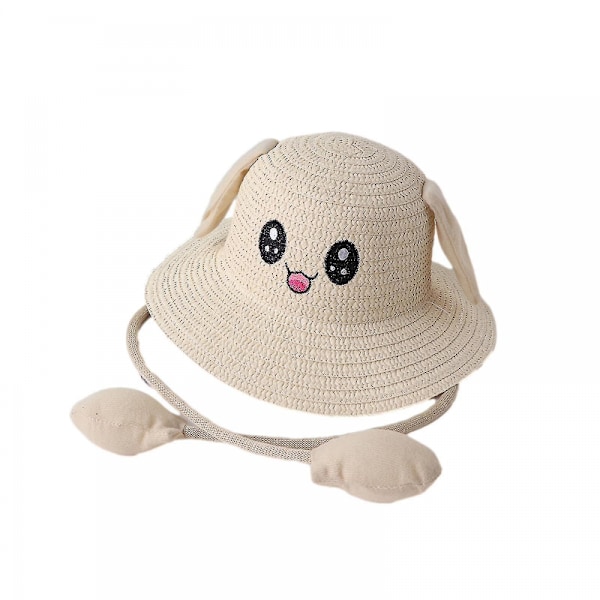 Lasten Tyttöjen ja Poikien Bunny Bucket Hat - Lapsille Kudottu Hattu Liikkuvilla Korvilla
