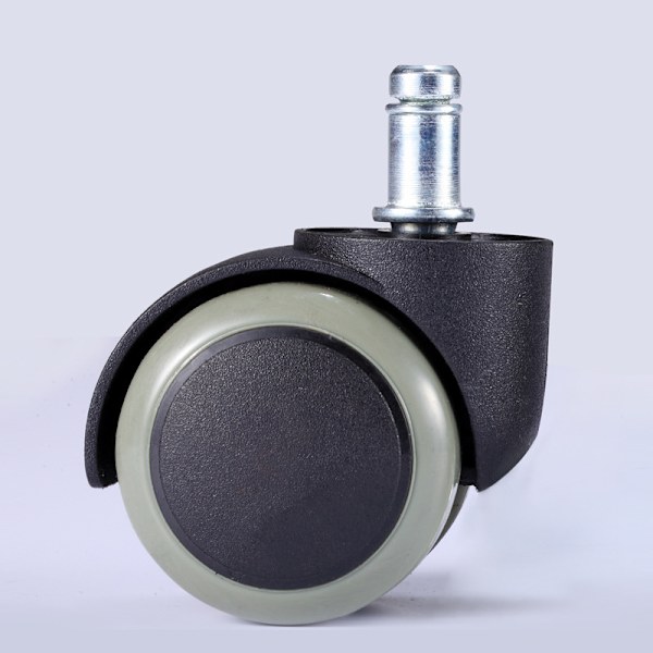 Sett med 5 kontorstolhjul - Mål: 11 x 50 mm - Kontorstolhjul egnet for harde gulv - 360° rotasjon