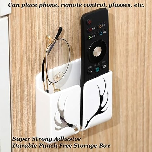 5st Väggmonterade telefonhållare Självhäftande fjärrkontrollhållare
