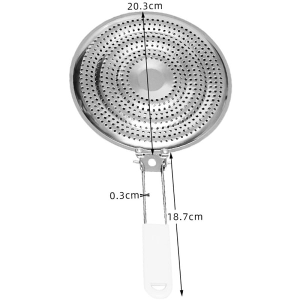 Varmespreder i rustfritt stål, 20,3 cm, for gasskomfyr
