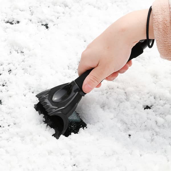3 st bilskrapa mini bärbar snöskrapa (blå+röd+svart)2
