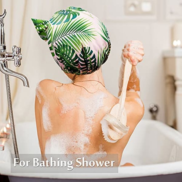 3 delar duschmössor för kvinnor, vattentätt återanvändbart duschhår C