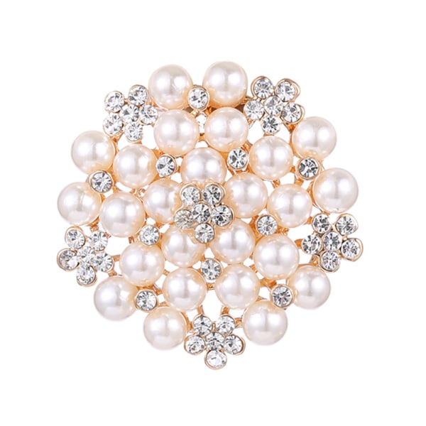 Delikat Pearl Crystal Brosch Pins for Women Girls Dansbollar Vi
