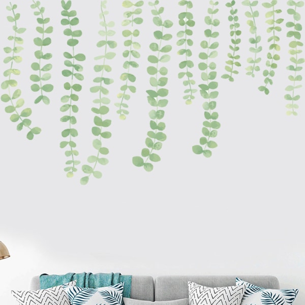 Et sæt grønne planter wallstickers Dekorativt klistermærke, wall deco