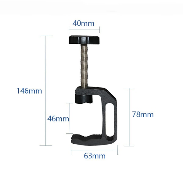 3PCS aluminiumlegering fast skrivbordsfixtur fast blixtkamera stativ fotog