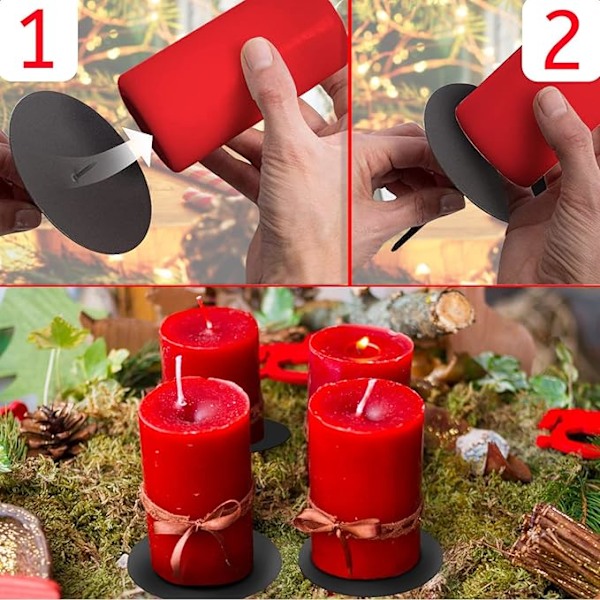 Ljusstake för Adventsljus 4 Delar Metall Ljusstake för Ljus Tealight Ljus Dekoration Bord Julceremoni Födelsedagsfest