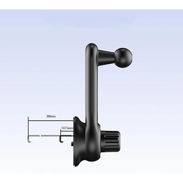 Pakke med dobbel klips biltelefonholder, roterbar luftventilmontering, 17 mm kulehode