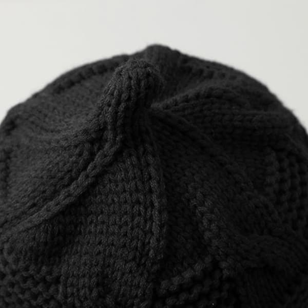 Strikkede Tassel Hat Vindtæt Varmt Vinter Øreklapper Hat Komfortabel til Efterår Sort M 56-58cm