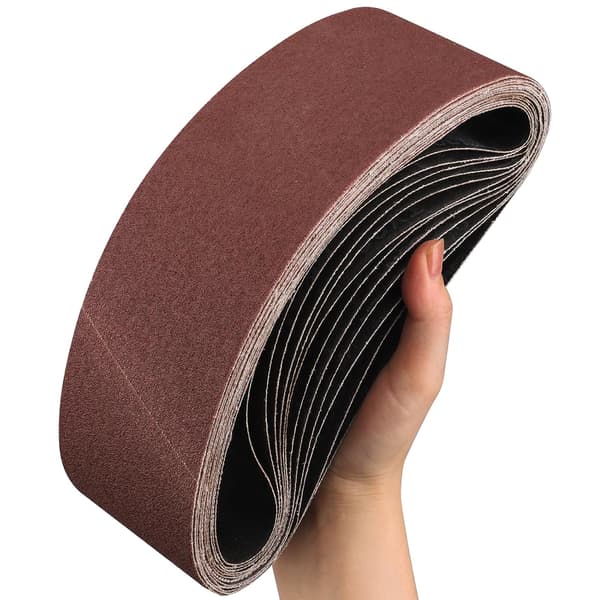 Slibebånd 75x 533 mm, 10 stk. 80 korn Slibebåndssæt