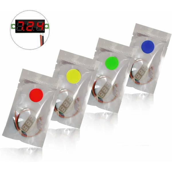 4 st 0,28 tum mini digital voltmeter, LED-display voltmeter,