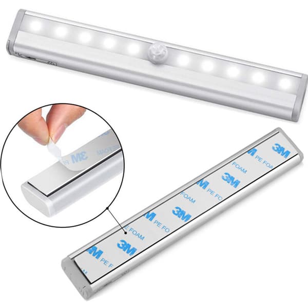 10 LED trådløs spotlight bevegelsessensor innendørs skaplys, LED