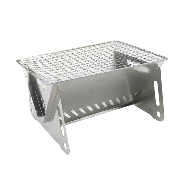 Mini sammenleggbar mobilgrill - 21*15*13cm - Reisebærbar - Kullgrill