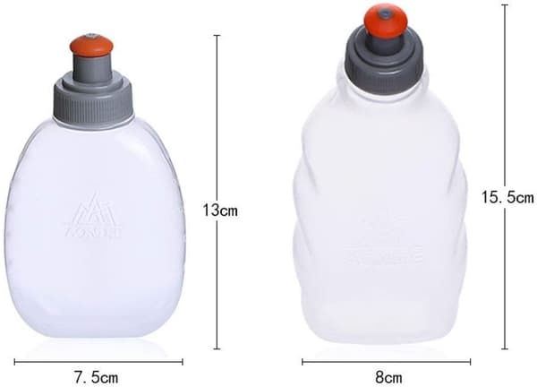2 sport hopfällbara vattenflaskor BPA-fria TPU mjuka vattenflaskor