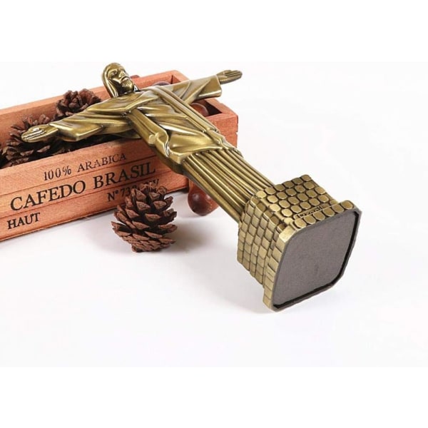 Metal Brazil Crist Redentor Jesus -figuuri Kristuksen lunastajan patsas