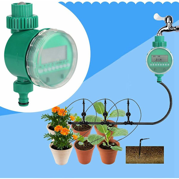 Sprinkler Timer, Automatisk Elektrisk Vann Timer med Digital Disp