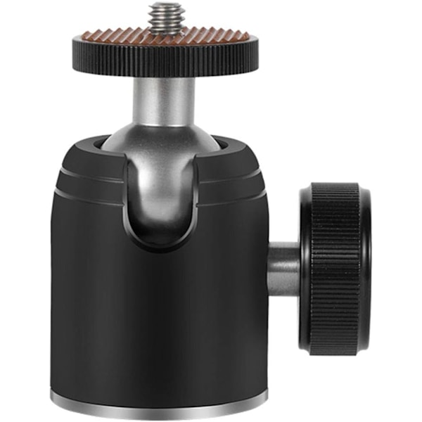 Mini 360 Graders Metall Tripod Kulhuvud med 3/8\" till 1/4\" Skruvadapter för Digitalkamera Mobiltelefon Monopod