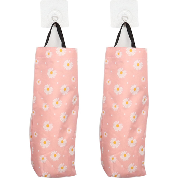 2-pack tvättbara plastskräppåsar med hopfällbar väggmontering för kök, B