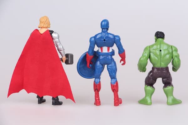 6 stk/sett Marvel Dc Superhelt Actionfigur Leke Superman Iro