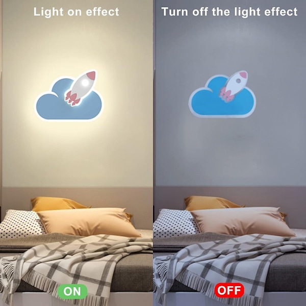 Innendørs vegglampe, 12w LED vegglampe, moderne skyformet vegglampe, War