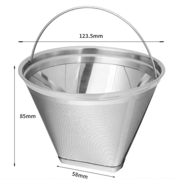 Genanvendeligt kaffefilter, kaffefilter i rustfrit stål til manuel kaffebrygning Permanent kaffefilter til drypkaffe uden papir