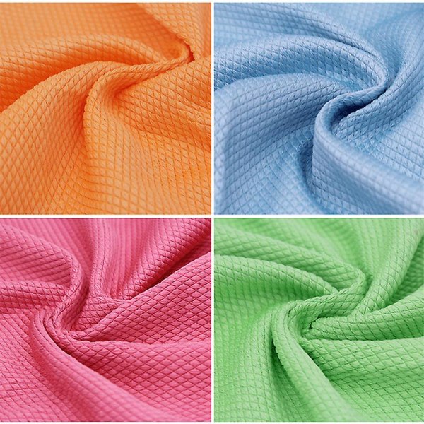 5 st superabsorberande fiskfjälldukar i mikrofiber för polering och rengöring