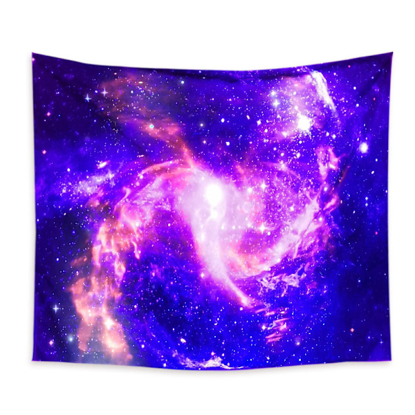 Tapestry UV-reaktiv galax rymd väggbonad svart ljus affisch
