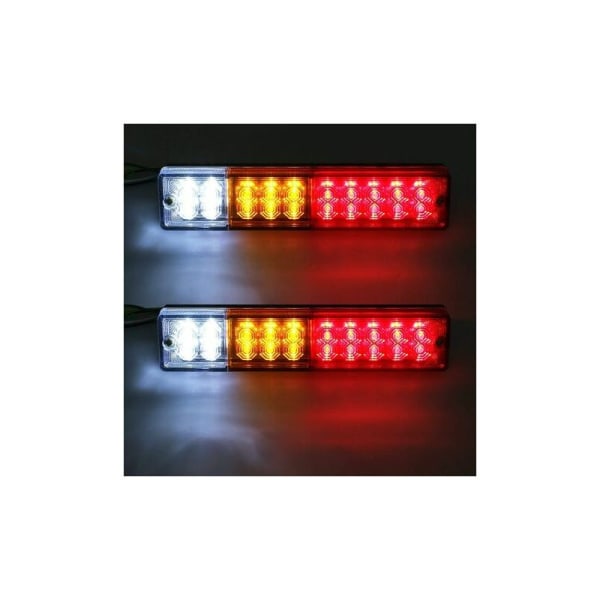 2 x LED-baklys Bakre bremsesvingsignal Baklys 40 LED 12V for Tilhenger lastebil campingvogn UV-båt RV