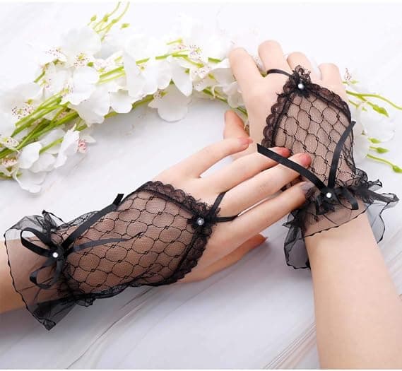 Dame Bryllup Hansker Fingerless Rhinestone Blonder Hansker for Brud