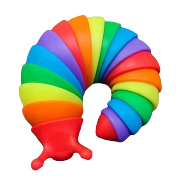 Sensoriske Fidget Slug-leker - Sensoriske leker, fleksibelt skrivebordsdyr som artikulerer 3D-leker