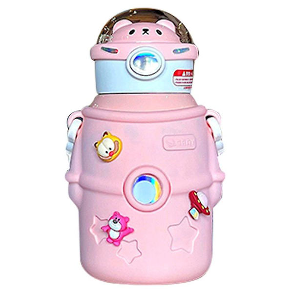 Astronaut Barn Thermosmugg Med Sugrör 304 Rostfritt Stål T