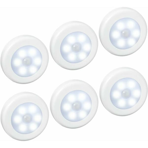 6 LED-natlys med bevægelsessensor, nødbelysning