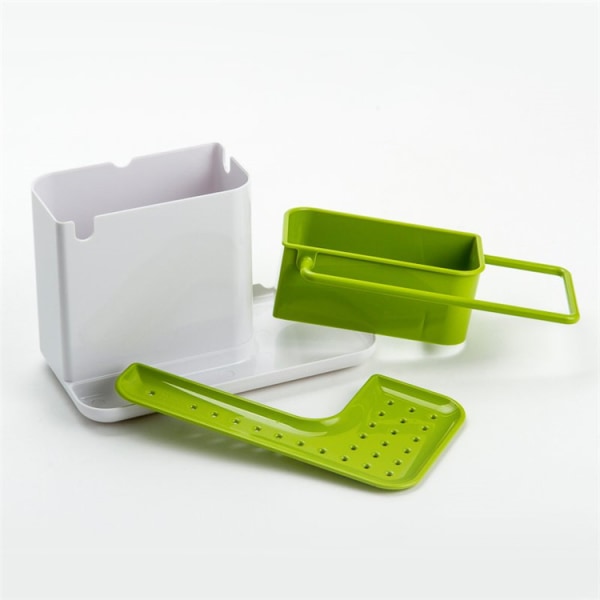 Plastic Caddy - Vask oppbevaring/organisator med integrert avløp, holder for