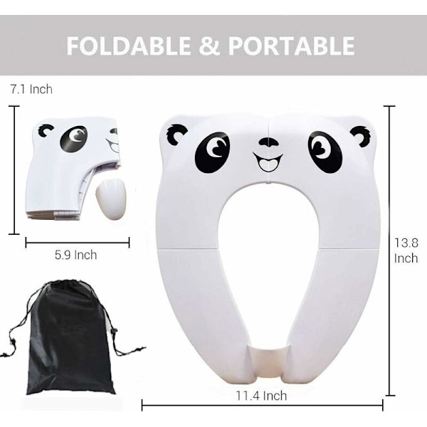 [Opgraderet version] Baby Toilet Reducer - Rejse Foldbar Toilet Sæde