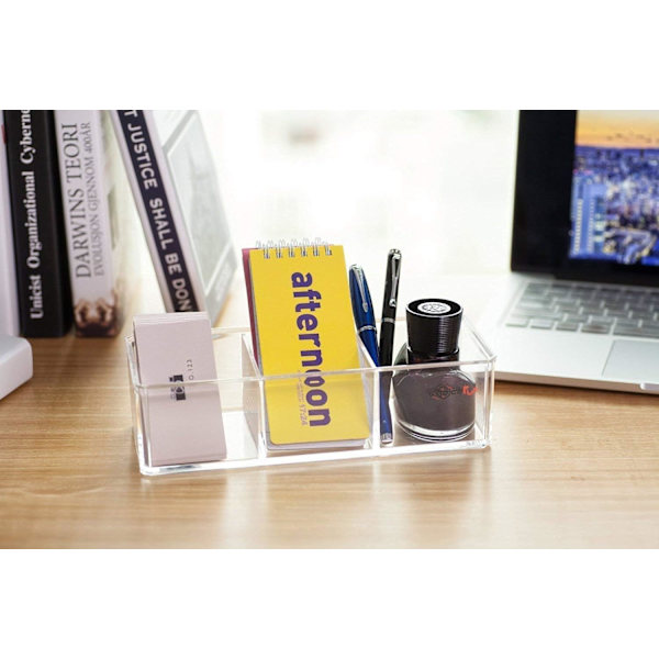 3 sektioner akryl makeup organizer