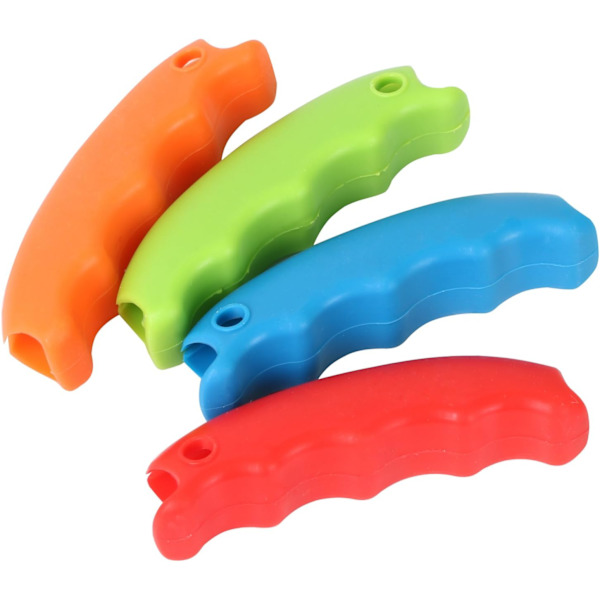 Sæt med 4 forskellige farver silikoneholdere til plastikposer
