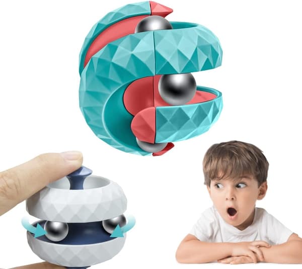 Rata Pinball -sormispinneri, ainutlaatuinen Fidget-lelu Orbit Ball -lelu,