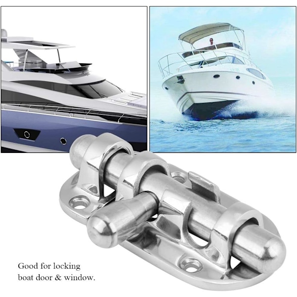 Krom Glidebolt, Rustfrit Stål Cylinderlås til Marine Båddør, Vindue Lukning, Glide Lås, Cylinderlås, Spænde 60mm