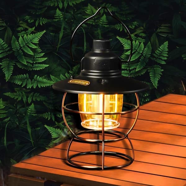 Uppladdningsbar LED-campinglampa med justerbart trefärgsljus - 1