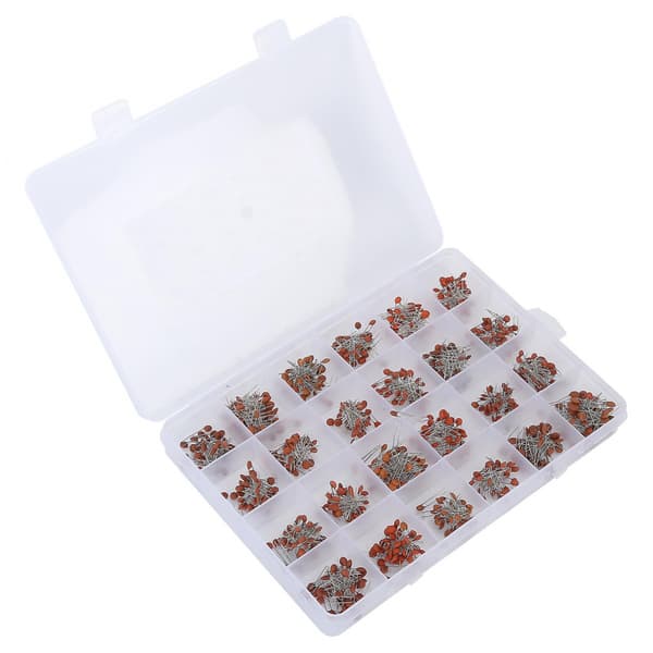 Keramisk kondensator sortiment 960 st MultiLayer 50V Lätt att bära DIY-kit