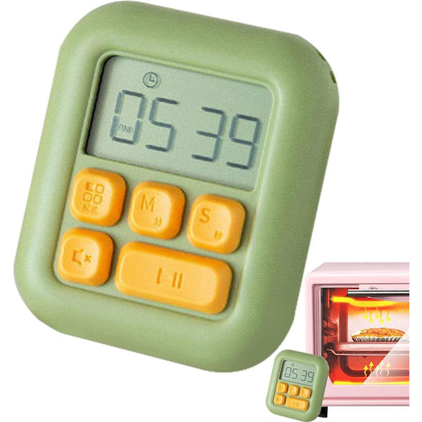 Køkken Timer - Justerbar Nedtællingstimer med Magnetisk Bagside og