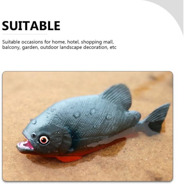 Kunstig Piranha-leketøy, vill fiskemodell, falsk fisk, simulert fisk