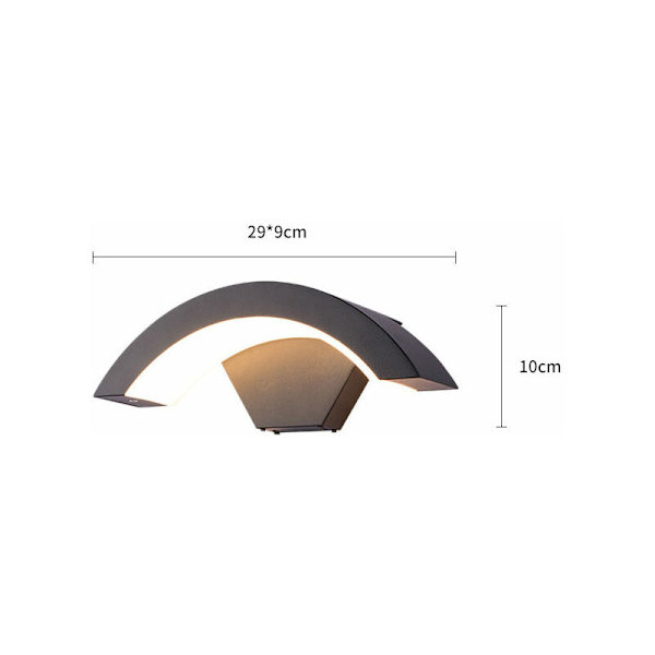 Moderne LED væglampe, 18W LED bevægelsessensor udendørs væglampe, Ip65, U-formet design vandtæt væglampe